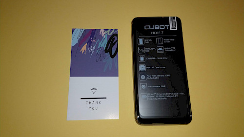 Das Cubot Note 7 und Hinweise