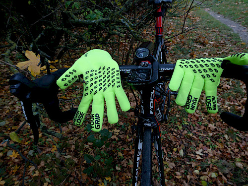 Die GripGrap Handschuhe im Einsatz - oder bei einer kurzen Pause