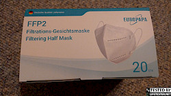 Oberseite Im Test - EUROPAPA 20x FFP2 Atemschutzmaske - Erfahrungen - © www.lifetester.net