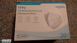 Im Test - EUROPAPA 20x FFP2 Atemschutzmaske - Erfahrungen Die Verpackung - © www.lifetester.net
