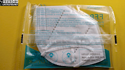 einzeln verpackte Maske - © www.lifetester.net