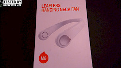 Im Test: tragbarer USB Nackenventilator in weiß mit 3 Leistungsstufen Der Karton - © www.lifetester.net