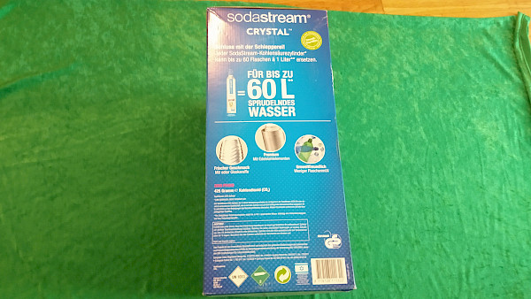 Produktverpackung - SodaStream Crystal 2.0 Wassersprudler-Set Promopack - Seitenansicht 1