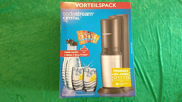 Produktverpackung - SodaStream Crystal 2.0 Wassersprudler-Set Promopack - Rückseiteseite