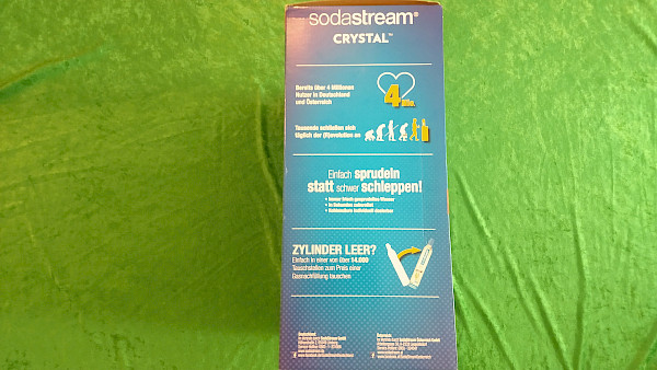 Produktverpackung - SodaStream Crystal 2.0 Wassersprudler-Set Promopack - Seitenansicht 2