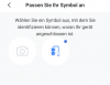 Symbol wählen, in der App