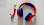 JBL JR300 Kinder-Kopfhörer in Rot mit blauen Farbapplikationen 