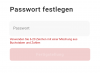 Passwort festlegen