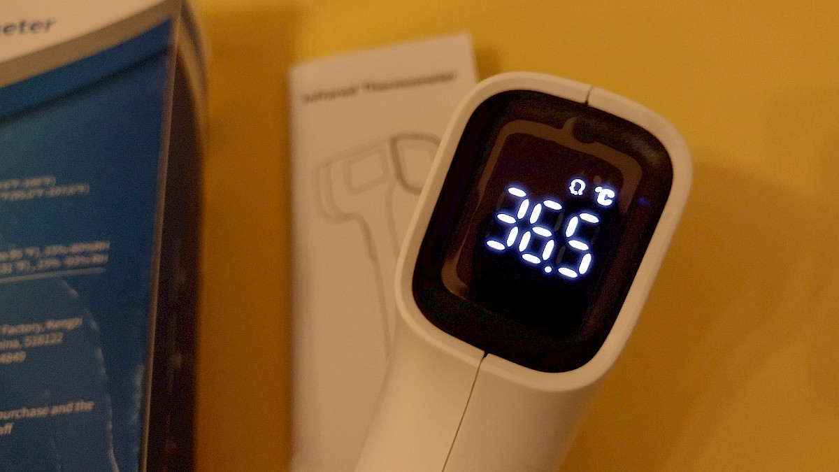 The IDOIT clinical thermometer - display of the measurement result