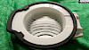 Bottom side of the egg slicer with non-slip coating