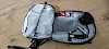 Interior view of the filled backpack showcasing the available storage space.